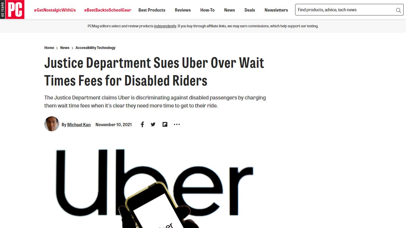 Justice Department Sues Uber Over Wait Times Fees for Disabled ... - PCMAG
